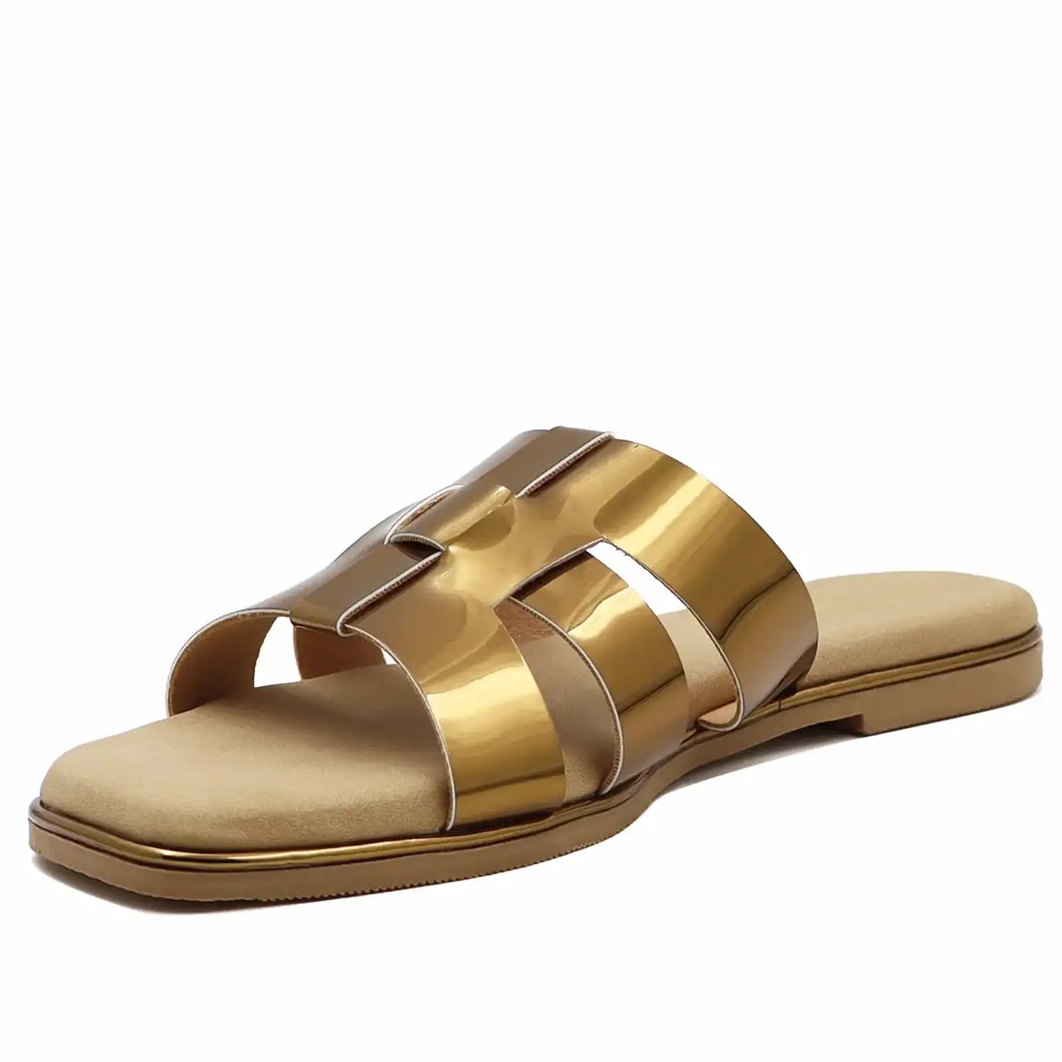 Women's antique flat sandal front view