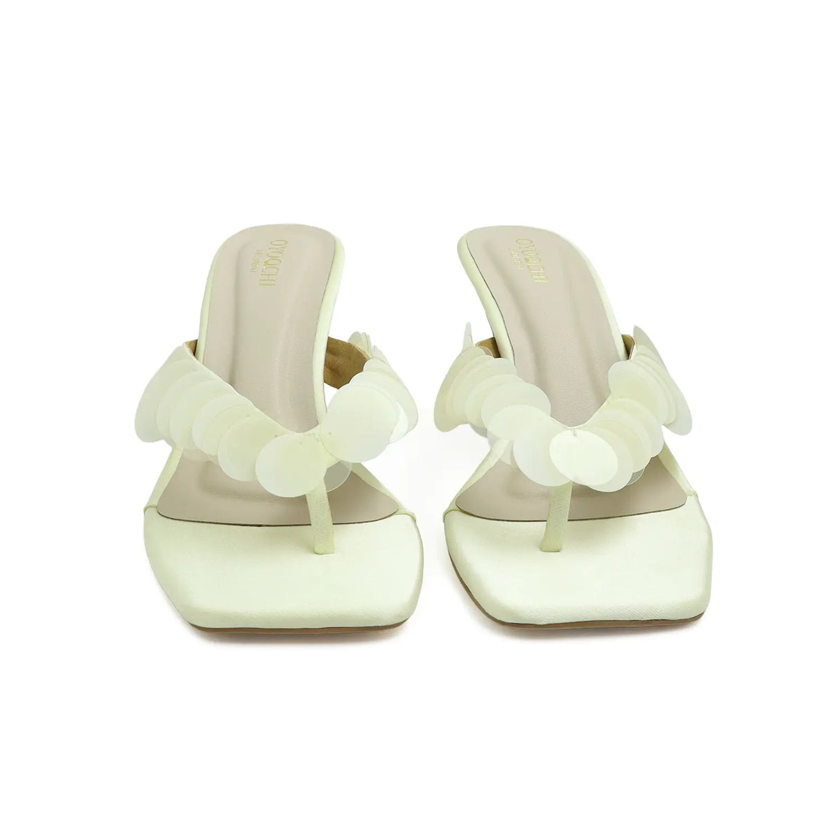 Ivory Disc Heels