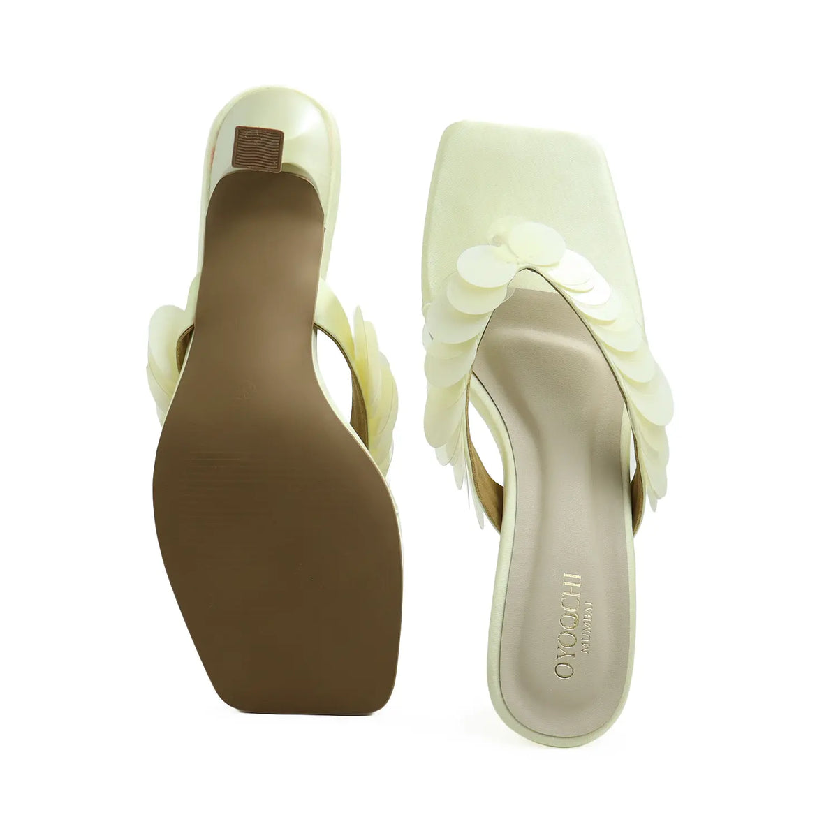 Ivory Disc Heels