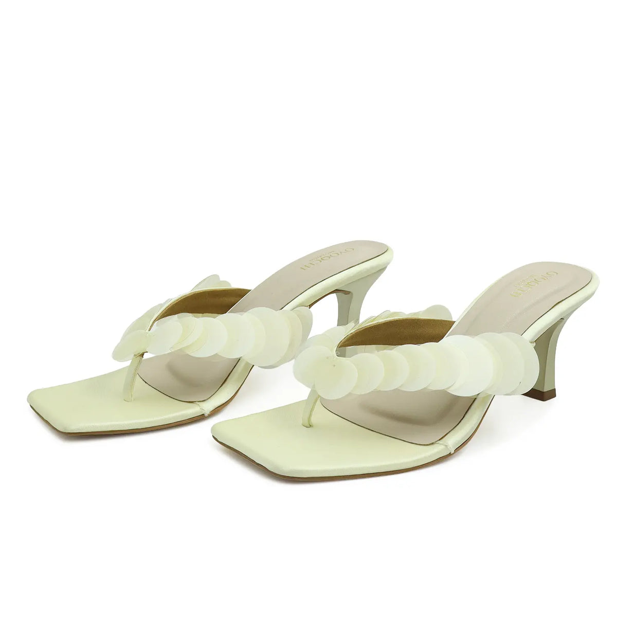 Ivory Disc Heels