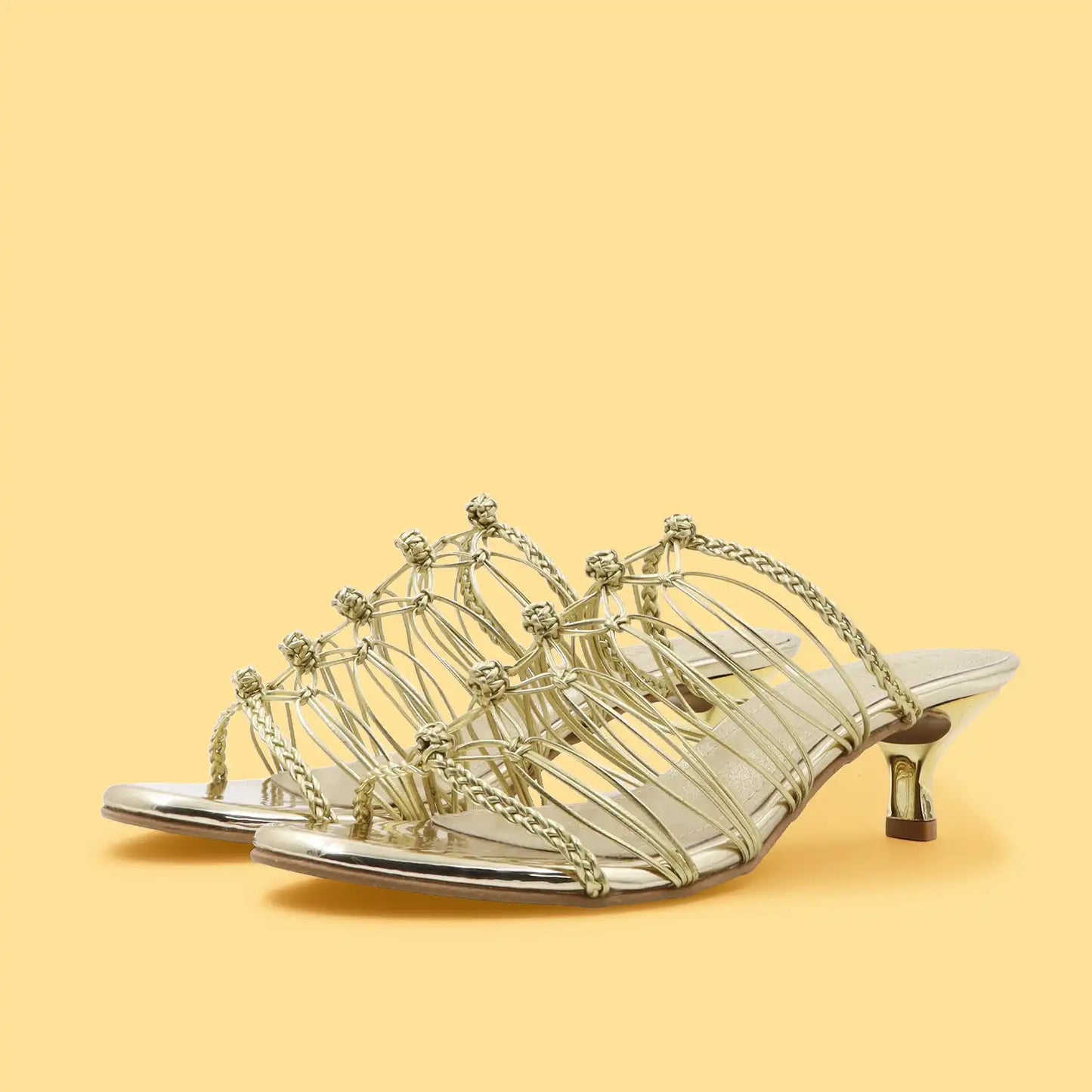 Knot Strap Kitten Heel