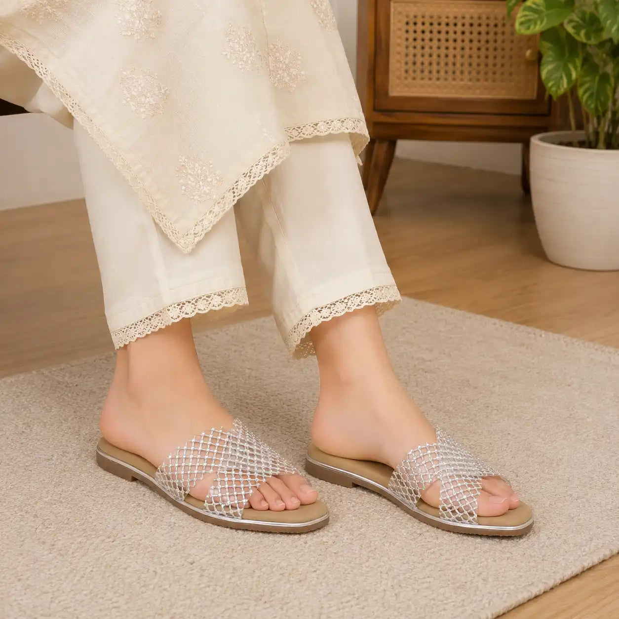 Crystal Comfort Flats