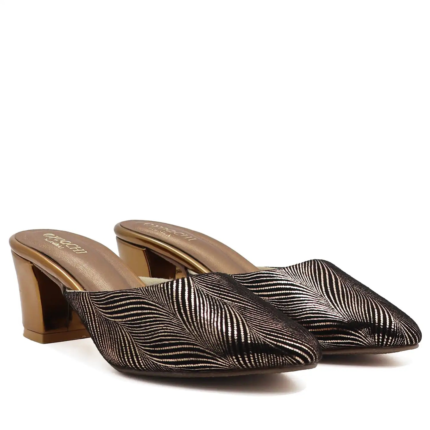 Pair of women's antique mule heels