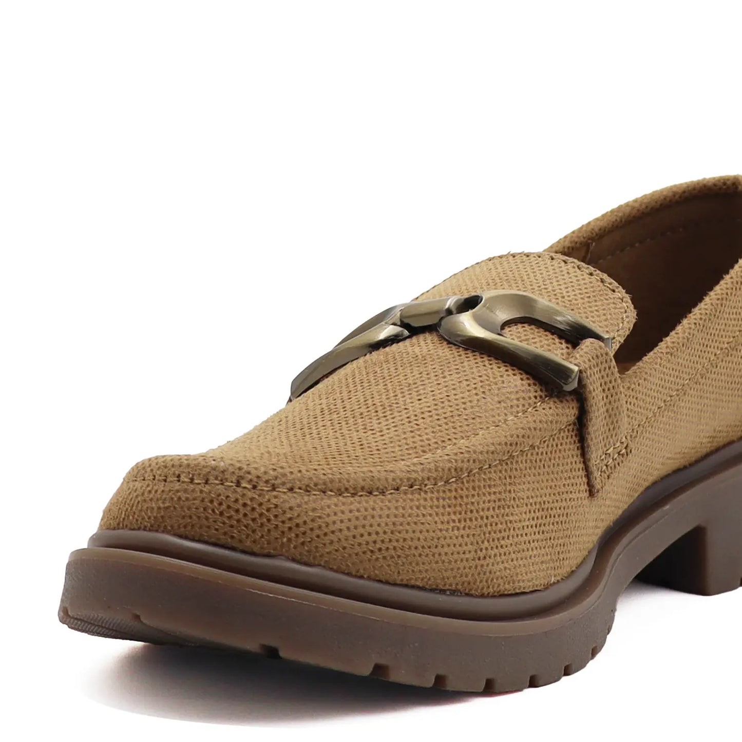 Womens antique comfort loafers with buckle lihtweight everyday walking shoes