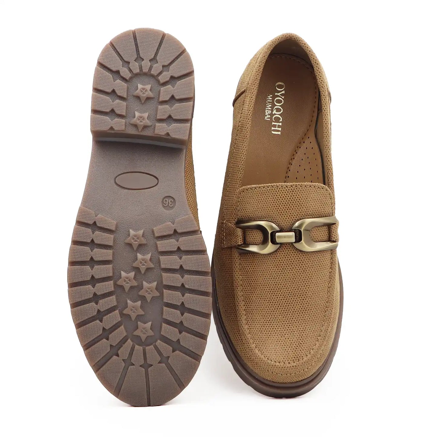 Womens comfort loafers antique anti slip sole cushioned casual footwear
