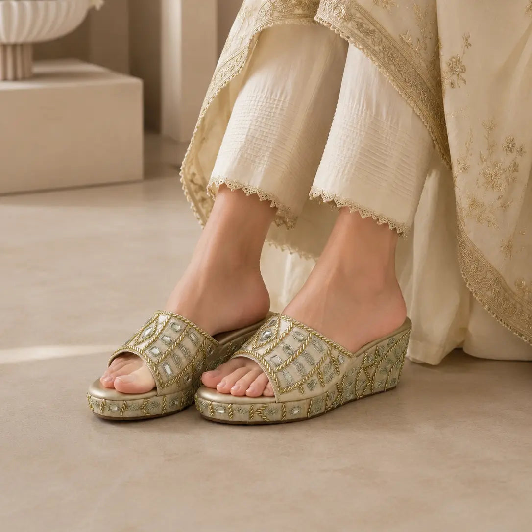 Sunehri - Wedge Heels