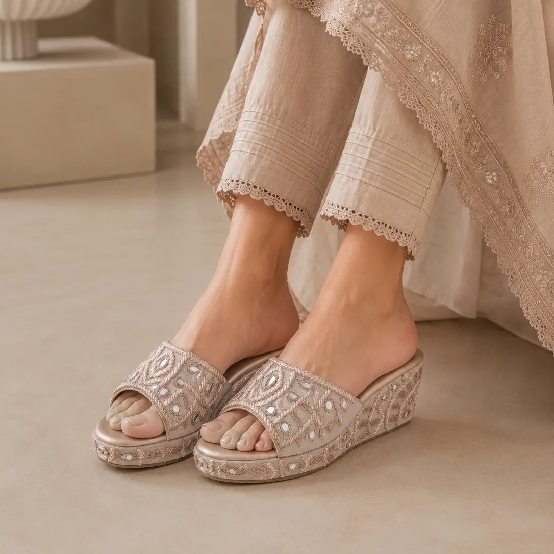 Sunehri - Wedge Heels