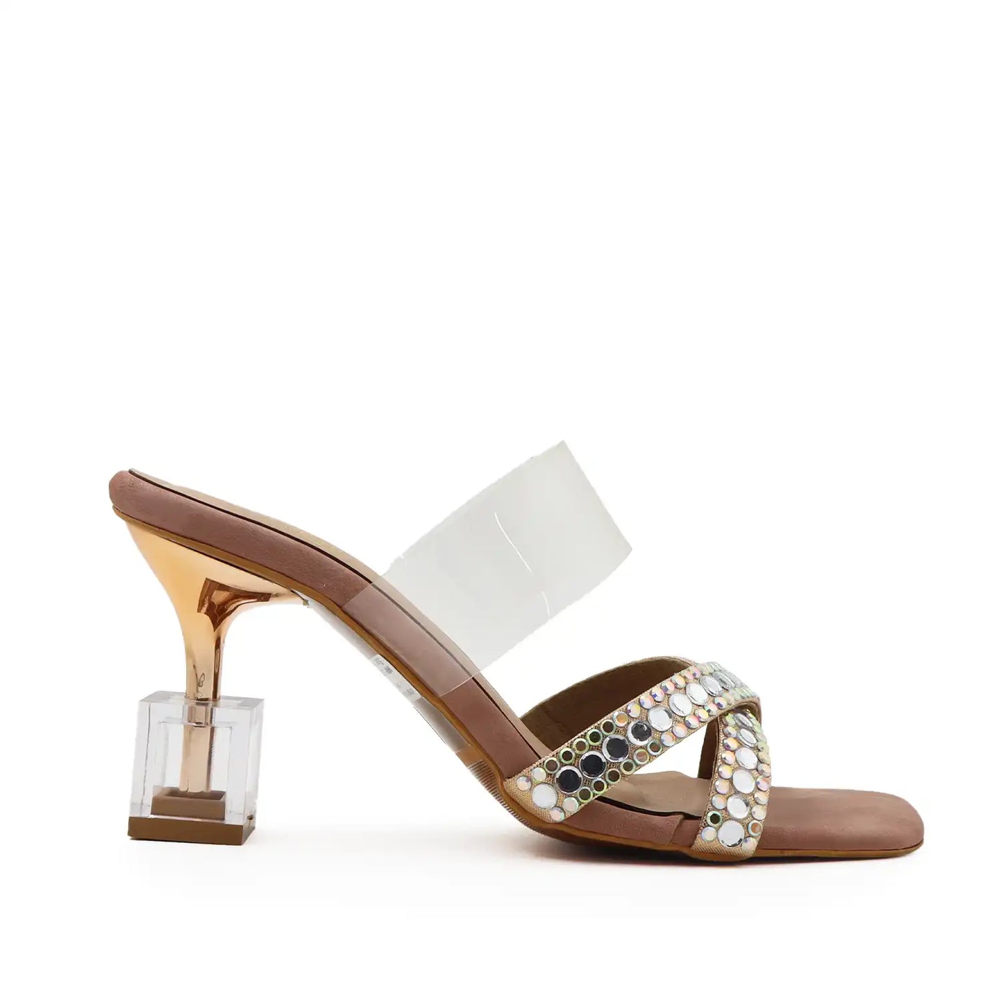 X-Strap Transparent Heels